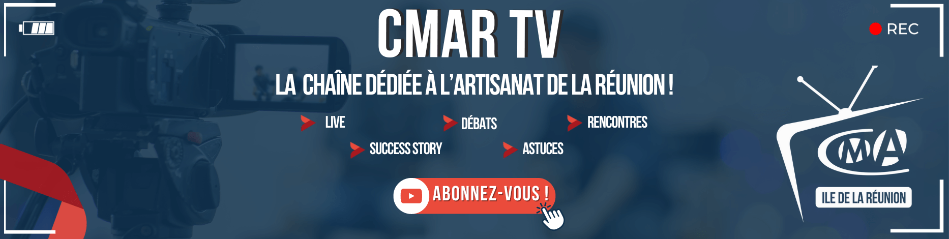 bannière pour mettre en avant la CMAR TV