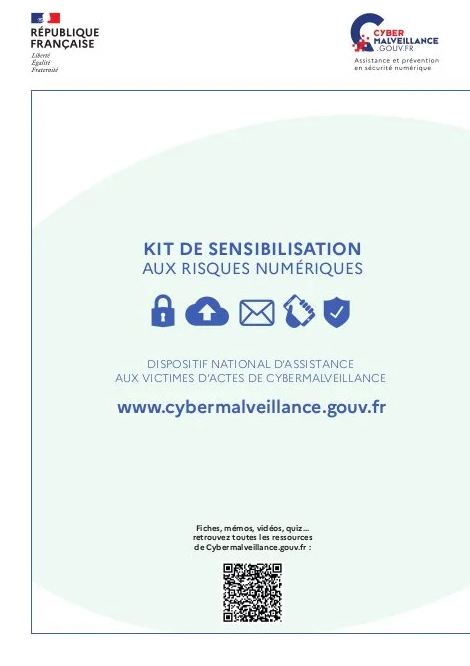 capture de la page de garde du kit de sensibilisation aux risques numériques