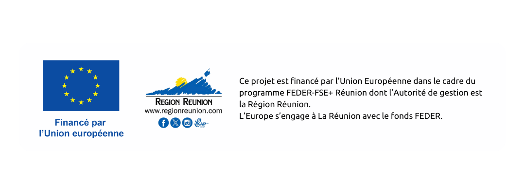 cartouche logos FEDER et région réunion