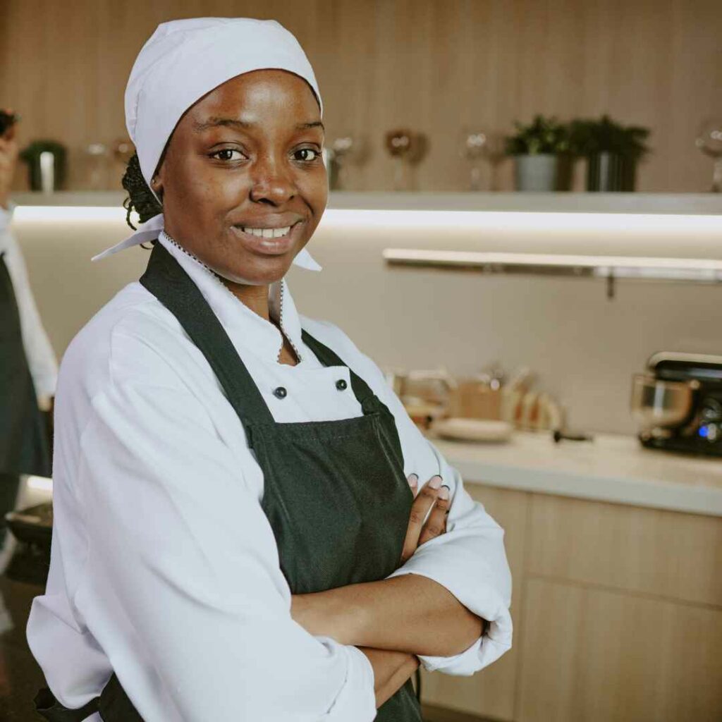 sourire apprentis cuisinière