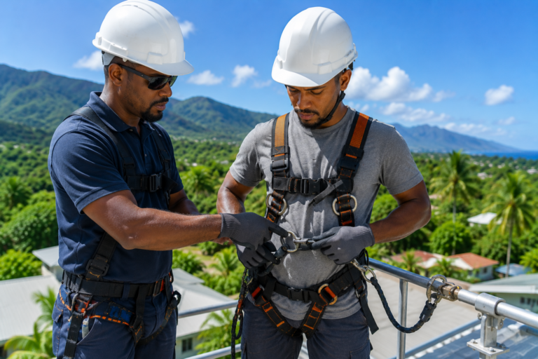 Travail en hauteur, port et utilisation du harnais